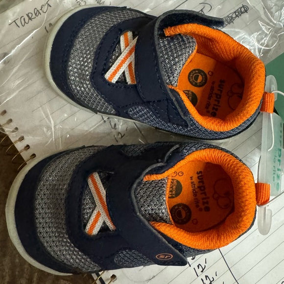 🎲 Stride Rite Shoes Stride Rite Surprise Navy Rush Baby Boys Size 3M Sneaker - Picture 5 of 8